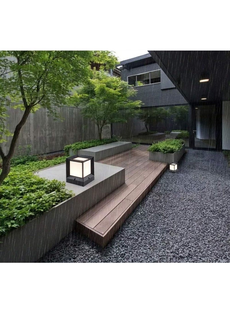 المفتاحة مصباح جداري خارجي WL-910-210 IP65 - مصباح جداري LED مربع عصري مقاوم للماء | أسود | 20 سم × 26 سم | للاستخدام الداخلي والخارجي - Image 3